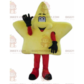 Costume de mascotte BIGGYMONKEY™ d'étoile jaune géante mignonne