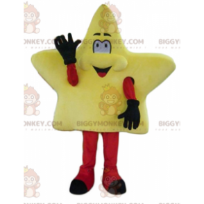 Cute Smiling Giant Yellow Star BIGGYMONKEY™ Mascot Costume –