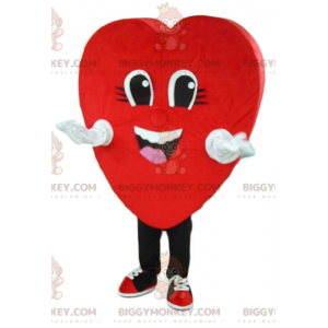 Costume da mascotte BIGGYMONKEY™ con cuore rosso gigante