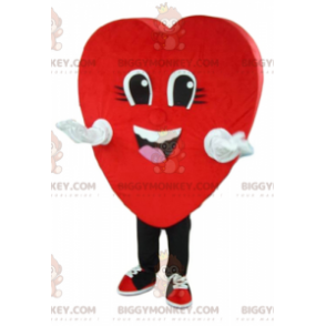 Costume da mascotte BIGGYMONKEY™ con cuore rosso gigante