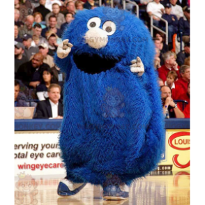 Costume de mascotte BIGGYMONKEY™ de petit monstre bleu tout