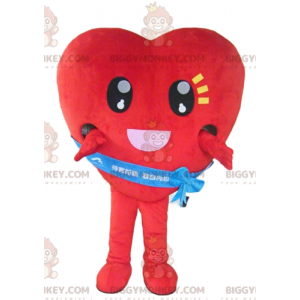 BIGGYMONKEY™ Mascot Costume Giant and Endearing Red Heart –