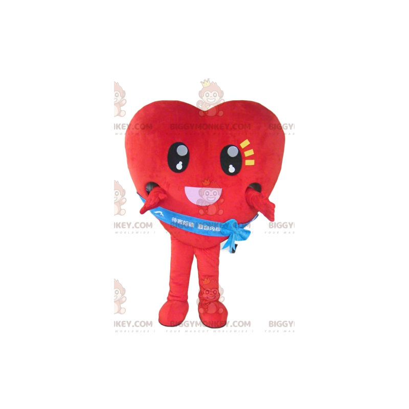 BIGGYMONKEY™ Mascot Costume Giant and Endearing Red Heart –