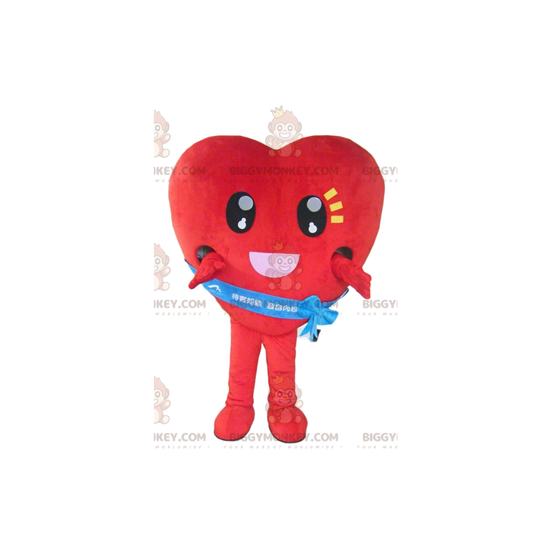 Maskot BIGGYMONKEY™ Kostým Obří a roztomilé červené srdce –