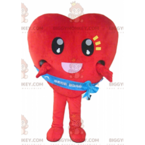 BIGGYMONKEY™ Mascot Costume Giant and Endearing Red Heart –