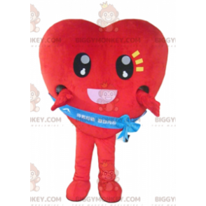 BIGGYMONKEY™ Mascot-kostume kæmpe og indtagende rødt hjerte -