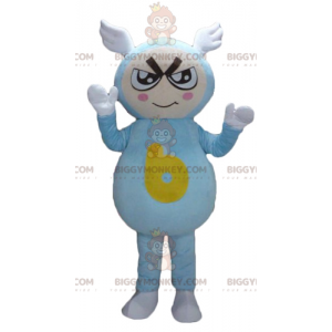 BIGGYMONKEY™ maskot kostume til dreng i blåt outfit med vinger