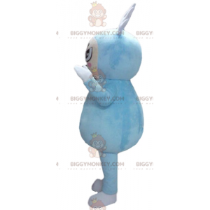 BIGGYMONKEY™ mascot costume for boy in blue outfit with wings