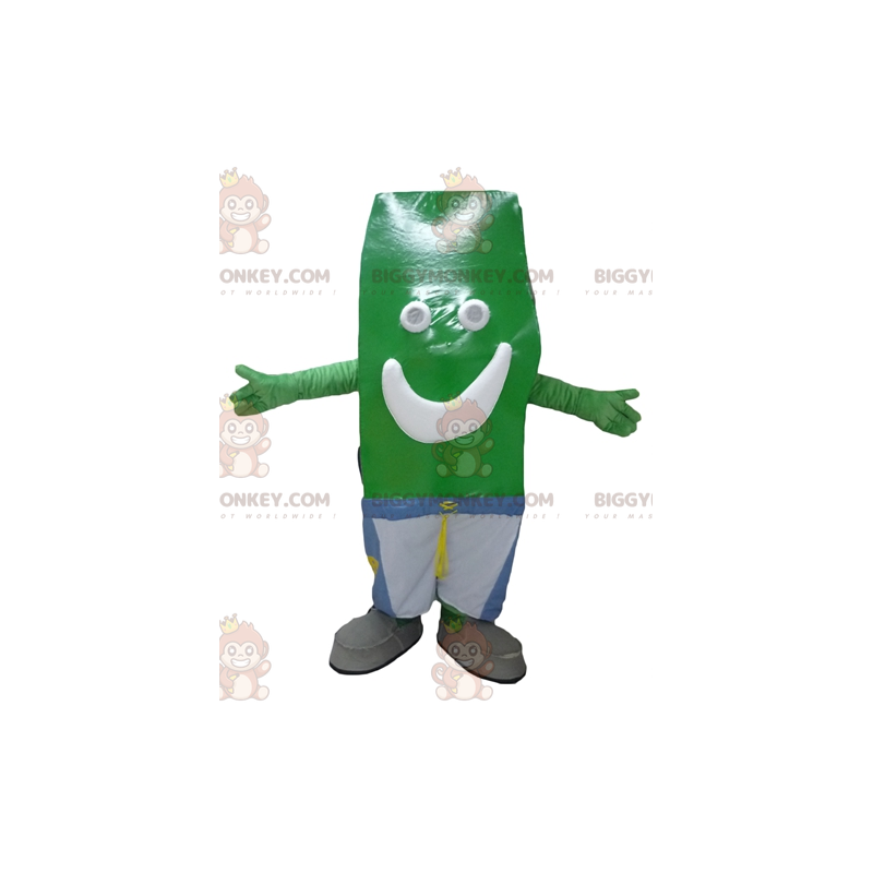 Disfraz de mascota Biggymonkey™ de hombre verde con papas