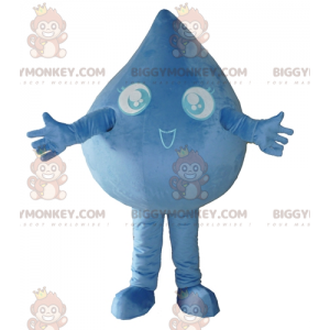 Costume de mascotte BIGGYMONKEY™ de goutte d'eau bleue géante -