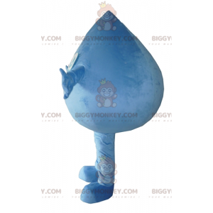 Costume de mascotte BIGGYMONKEY™ de goutte d'eau bleue géante -