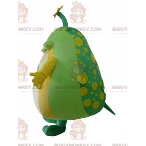 BIGGYMONKEY™ Giant Yellow Polka Dot Green Man Mascot Costume -