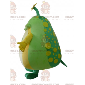BIGGYMONKEY™-mascottekostuum met gigantische gele polkadot en