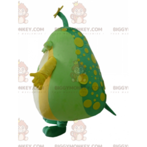 Costume de mascotte BIGGYMONKEY™ de bonhomme vert à pois jaunes