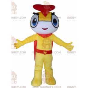 Kostým maskota hmyzu BIGGYMONKEY™ žluto-bílý a červený sněhulák
