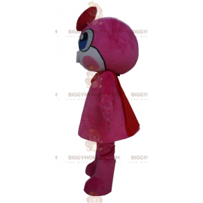 BIGGYMONKEY™ Costume da mascotte Uomo rosa con occhi azzurri e