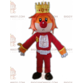 Costume de mascotte BIGGYMONKEY™ de roi avec une couronne et un