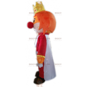 King BIGGYMONKEY™ Maskottchenkostüm mit Krone und Clownsnase -