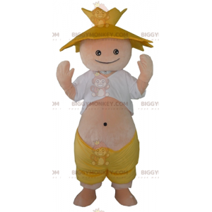 Στολή μασκότ Farmer Straw Hat BIGGYMONKEY™ - Biggymonkey.com