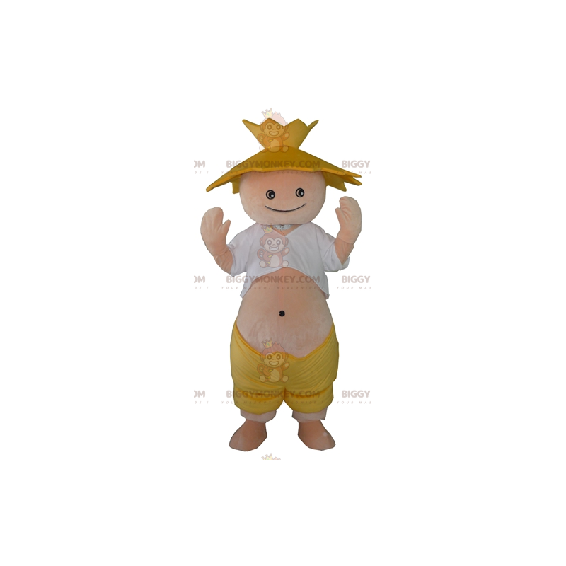 Farmer stråhatt BIGGYMONKEY™ maskotdräkt - BiggyMonkey maskot