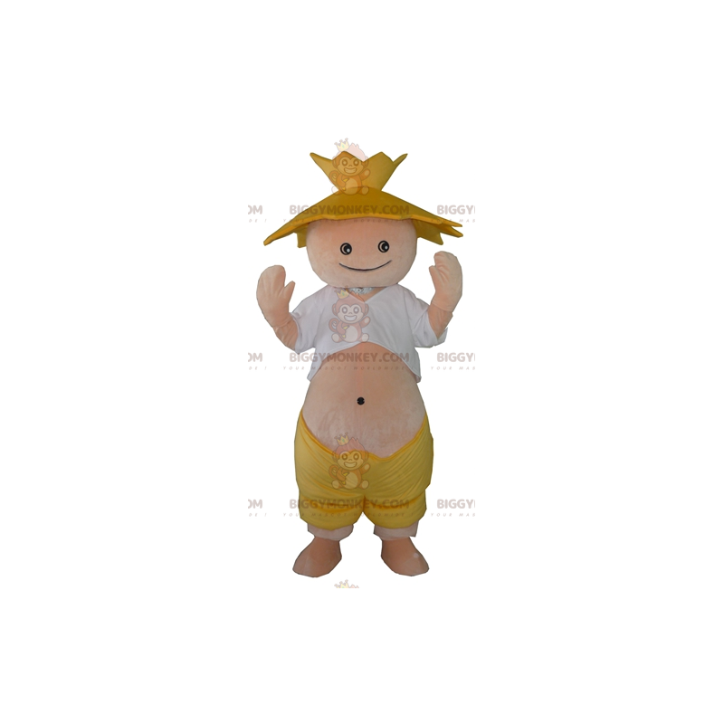 Στολή μασκότ Farmer Straw Hat BIGGYMONKEY™ - Biggymonkey.com