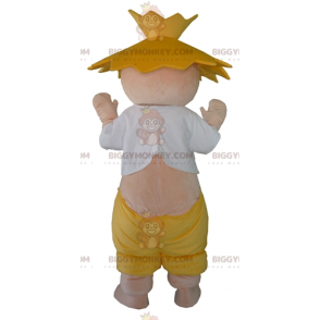 Bauer Strohhut BIGGYMONKEY™ Maskottchen Kostüm - Biggymonkey.com