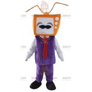 Costume da mascotte uomo BIGGYMONKEY™ con testa TV -