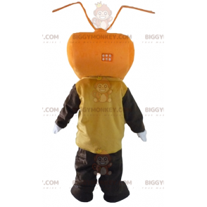 Man BIGGYMONKEY™ Mascot Costume with TV Shaped Head -