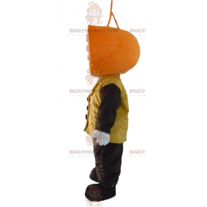 Disfraz de mascota BIGGYMONKEY™ para hombre con cabeza en forma