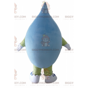 Costume de mascotte BIGGYMONKEY™ de goutte géante bleue et