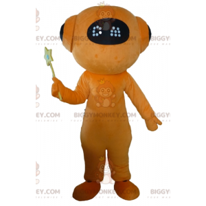 Costume de mascotte BIGGYMONKEY™ de robot orange et noir