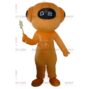 Costume mascotte BIGGYMONKEY™ robot alieno gigante arancione e