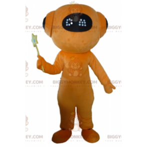 Orange and Black Giant Alien Robot BIGGYMONKEY™ Mascot Costume