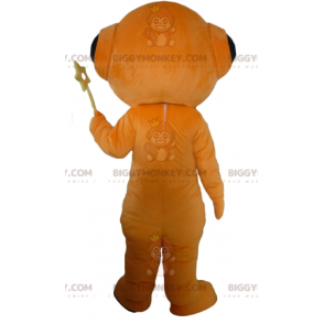 Orange and Black Giant Alien Robot BIGGYMONKEY™ Mascot Costume