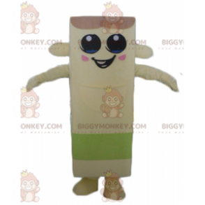 BIGGYMONKEY™ Disfraz de mascota de muñeco de nieve beige y