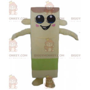 BIGGYMONKEY™ Giant French Fries Beige and Green Snowman Mascot