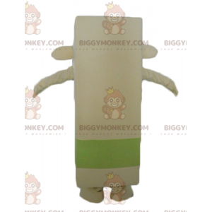 BIGGYMONKEY™ Costume da mascotte pupazzo di neve beige e verde