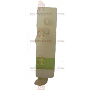 BIGGYMONKEY™ Costume da mascotte pupazzo di neve beige e verde