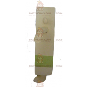 Costume de mascotte BIGGYMONKEY™ de bonhomme beige et vert de