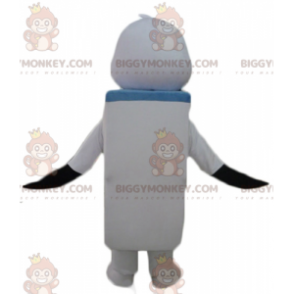 Traje de mascote BIGGYMONKEY™ Pássaro branco e preto com vaso