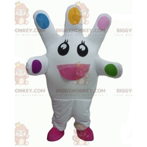 Traje de mascote BIGGYMONKEY™ de mão branca gigante muito