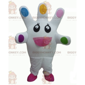 Very Smiling Giant White Hand BIGGYMONKEY™ Mascot Costume –