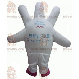 Traje de mascote BIGGYMONKEY™ de mão branca gigante muito