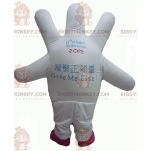 Very Smiling Giant White Hand BIGGYMONKEY™ Mascot Costume -