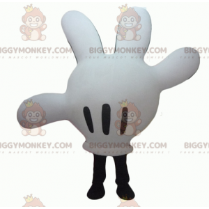 Weißes und schwarzes Mickey Hand BIGGYMONKEY™ Maskottchenkostüm