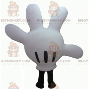 Disfraz de mascota Mickey Hand BIGGYMONKEY™ blanco y negro -