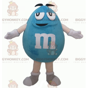 Legrační baculatý obří modrý kostým maskota M&M BIGGYMONKEY™ –