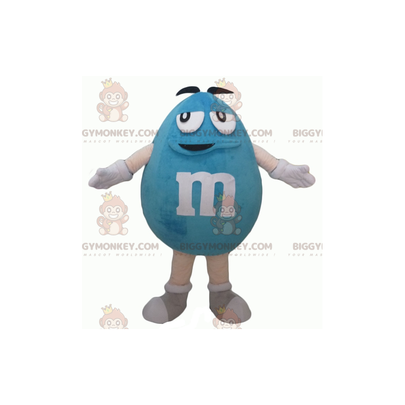 Funny Plump Giant Blue M&M's BIGGYMONKEY™ maskotkostume -