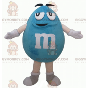 Funny Plump Giant Blue M&M's BIGGYMONKEY™ Mascot Sizes L (175-180CM)