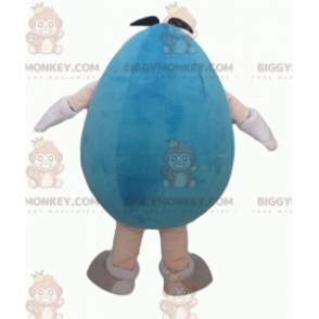 Disfraz de mascota BIGGYMONKEY™ de M&M's azul gigante regordete